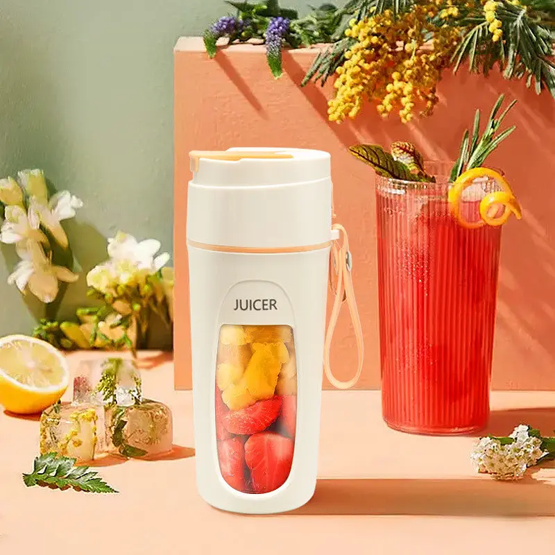 Портативний міні блендер - соковитискач JUICER KS-FSV8 W14 з USB зарядкою, 340 мл - фото 2