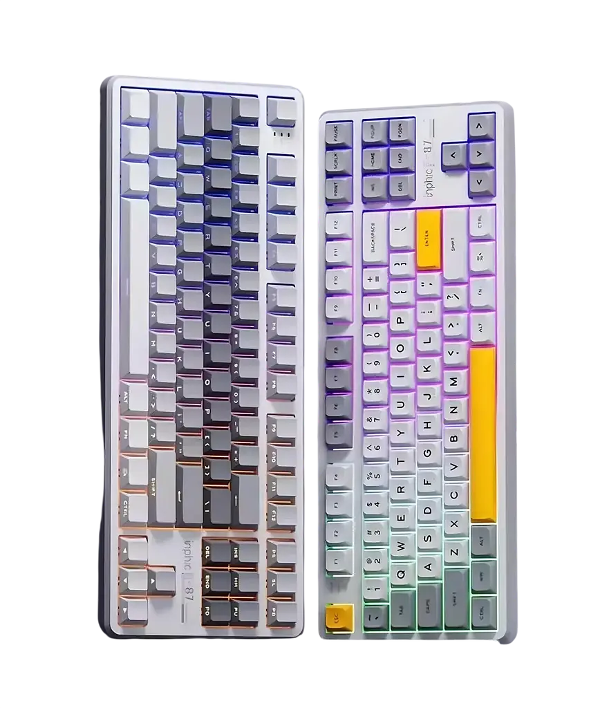Клавіатура INPHIC K87 Black-Gold Switch Side Printed Gradient Grey - фото 3
