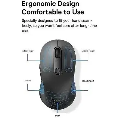 Мышь беспроводная Baseus F02 Ergonomic Wireless Mouse B01055505111-01 - фото 6