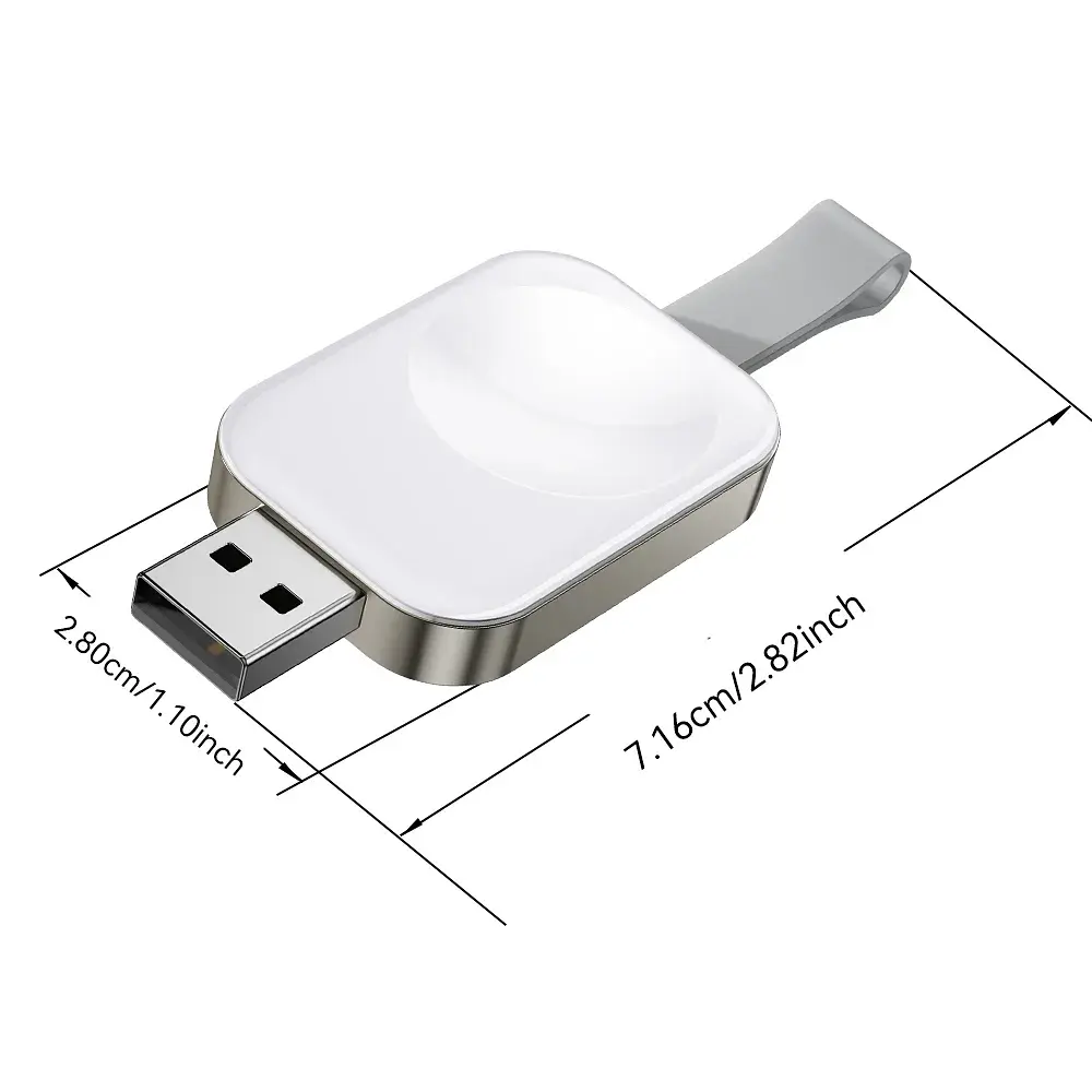 Зарядний пристрій Essager Wireless charger for smart watch USB white (EWXA-YB02-Z) - фото 7