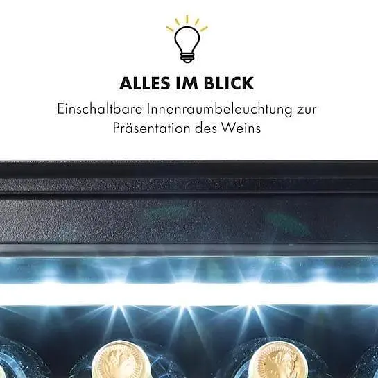 Винный холодильник встроенный Klarstein Vinsider 24 Onyx Edition (10032965) - фото 5