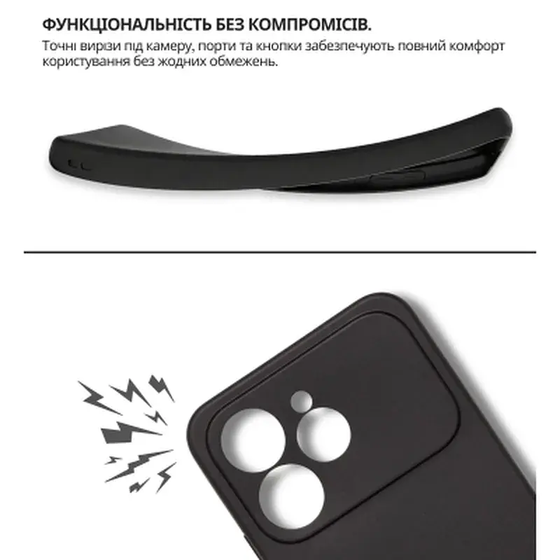 Чохол до мобільного телефона BeCover Tecno Spark 40 4G (KM5) Black (715061) - фото 5