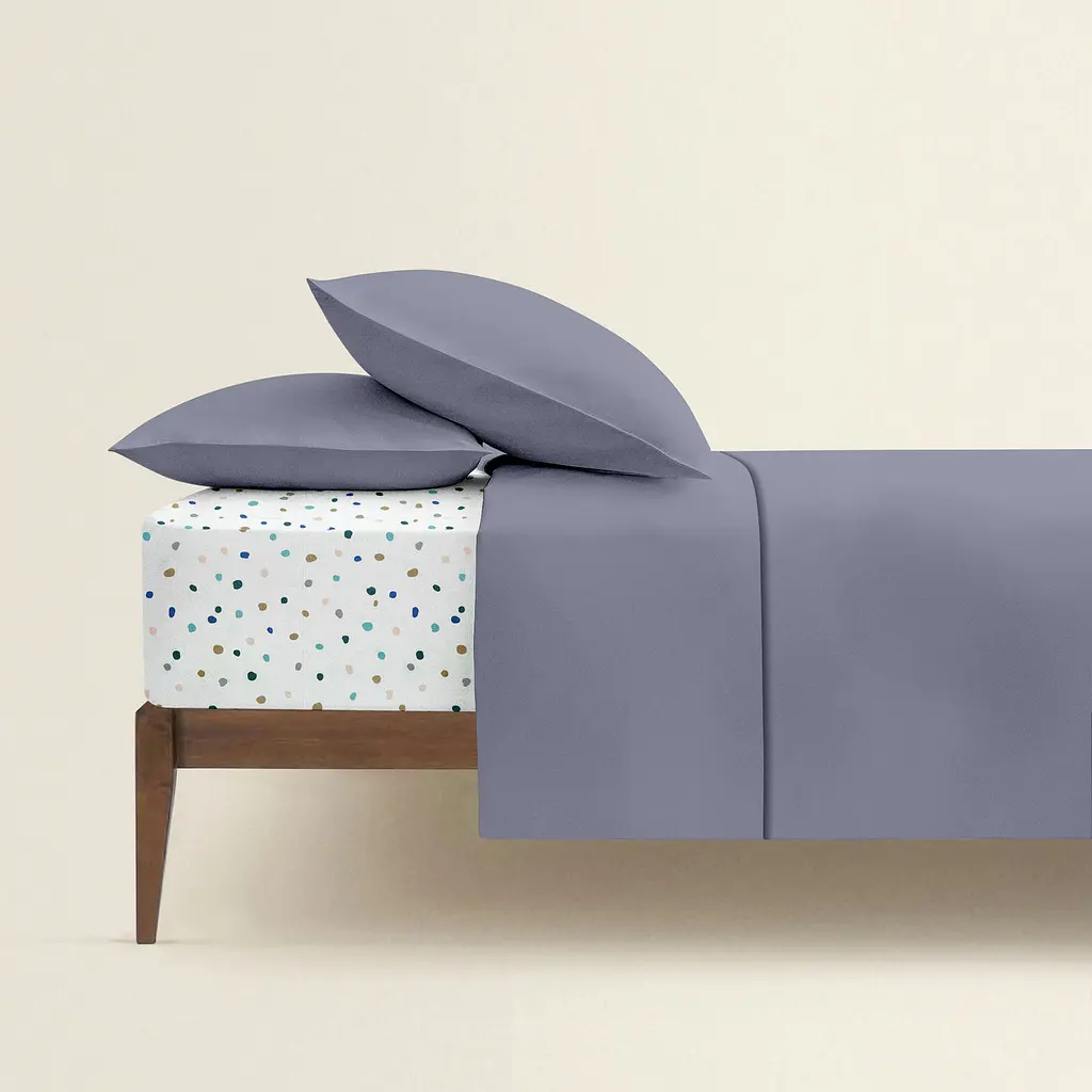 Комплект постільної білизни Cosas сімейний STORMY CS4 2 x 160 x 220 см (Ranfors56_Steel_ColorBlots_160x2) - фото 2