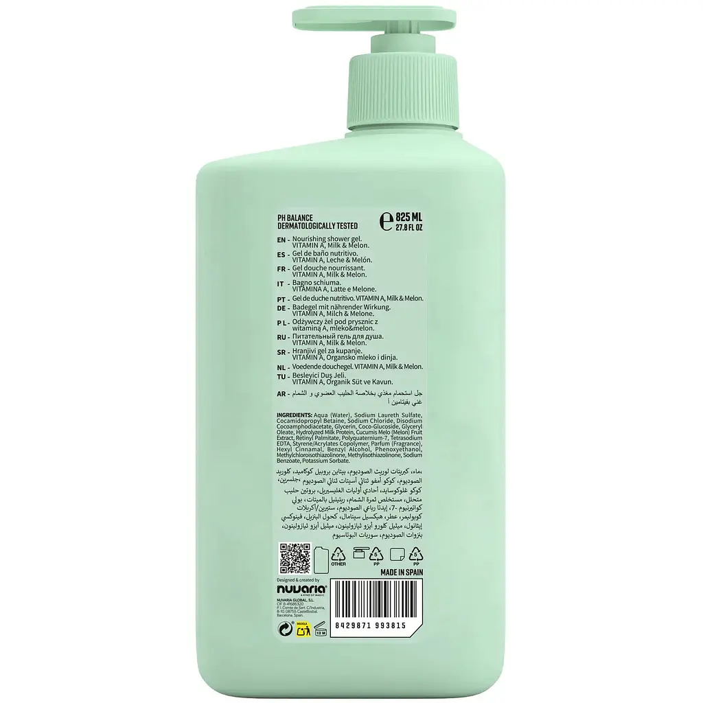 Гель для душу Dicora Urban Double Moisture Fit Milk & Melon 825 мл - фото 2