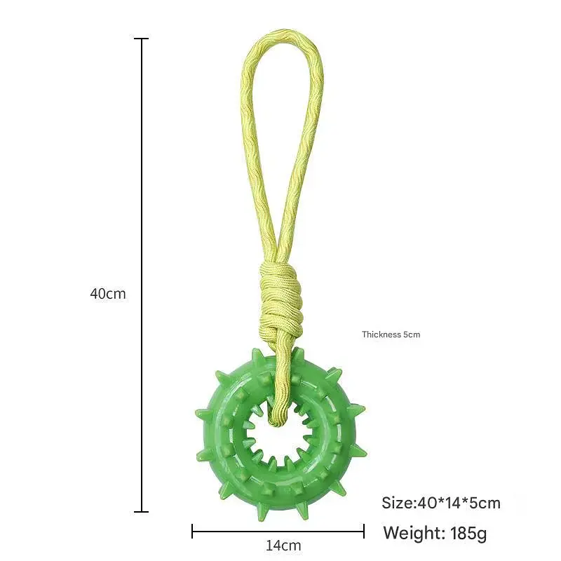 Іграшка для жування Derby TPR Ring + Rope Dog Toy - фото 2