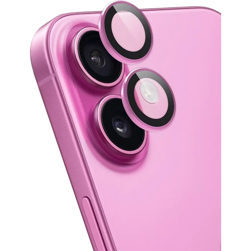 Защитное стекло на камеру iLera FocusPro Lens для Apple iPhone 16/16 Plus Pink (iLFPPn16) [124806] - фото 5