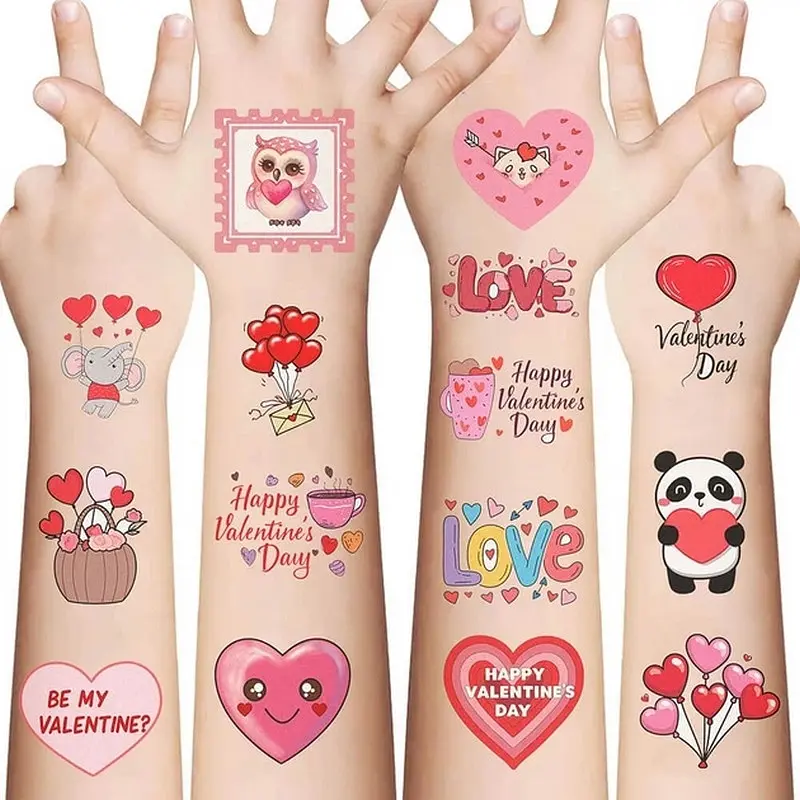 Набір тимчасових тату "Кохання №3" Fresh Tattoo Love-tattoo-mini-set-2-10, 10 штук, розмір 12 х 7 см - фото 6