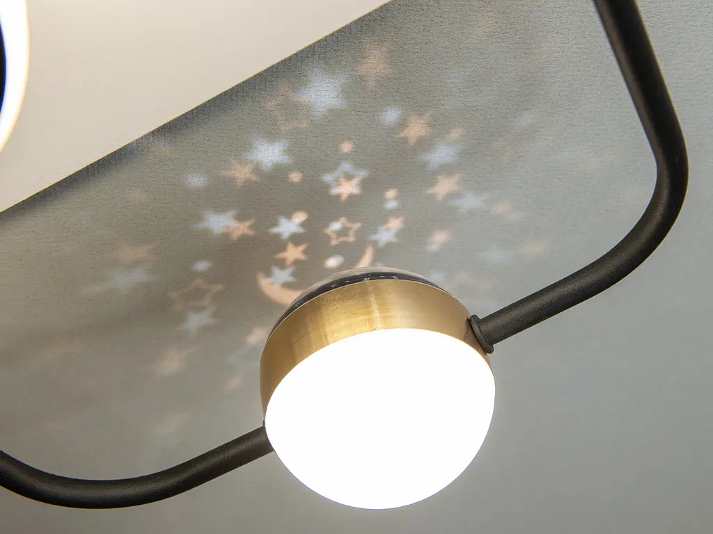 Смарт-люстра LED Diasha MX2988-3S WH+BK, 50W, чорний+білий, для коридору, вітальні, спальні, кухні, офісу - фото 5