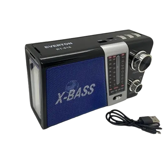 Акумуляторний радіоприймач Everton RT-816 з ліхтарем Bluetooth FM USB SD (1756375709)