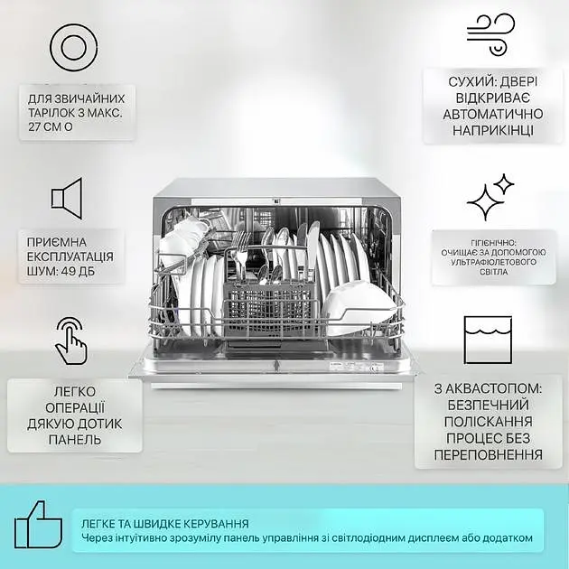 Посудомоечная машина Klarstein Havasia UV 6 (10041823) - фото 2