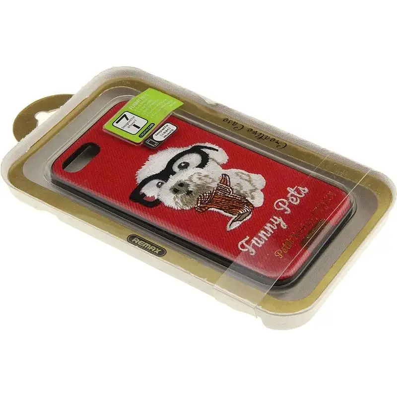 Чохол-накладка Remax Funny Pets Series Case Apple iPhone 7 Red - фото 3