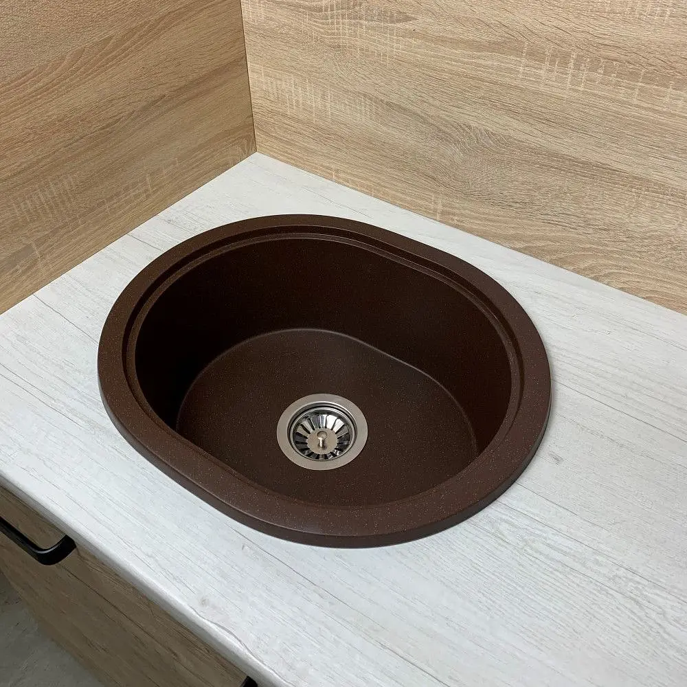 Кухонна мийка Adamant CIRCUM mokko 500x425x180 мм, без крила 50 см - фото 3