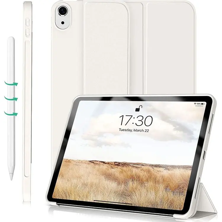 Чохол-книжка BeCover Tri Fold Soft TPU Silicone для Apple iPad Air 11" M2/M3 2024/2025 Beige (711735) - фото 2