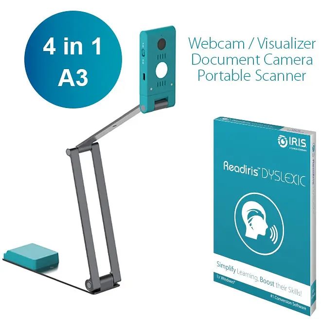 Сканер A3 Canon IRIScan Visualizer 7 (13MP 4K UltraHD MIC 4-in-1 USB книжковий блакитний) - фото 6