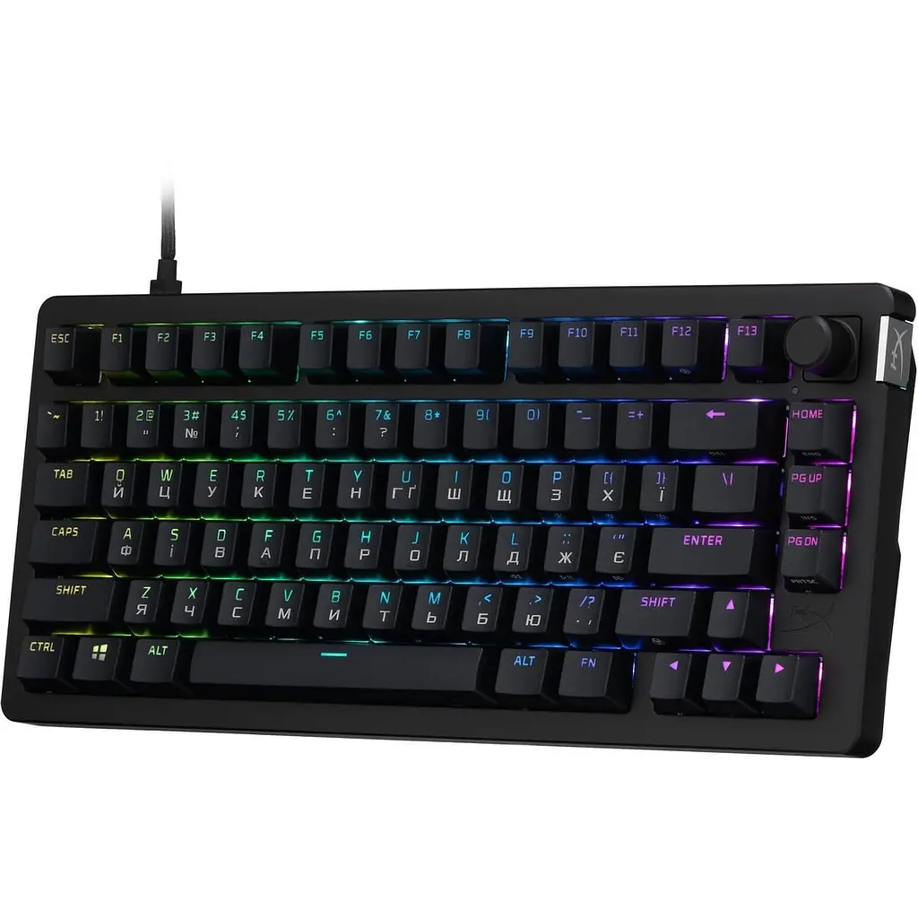 Клавиатура HyperX Alloy Rise 75key, Red, USB-A, EN/UA, RGB, черная (7G7A4AA) - фото 2