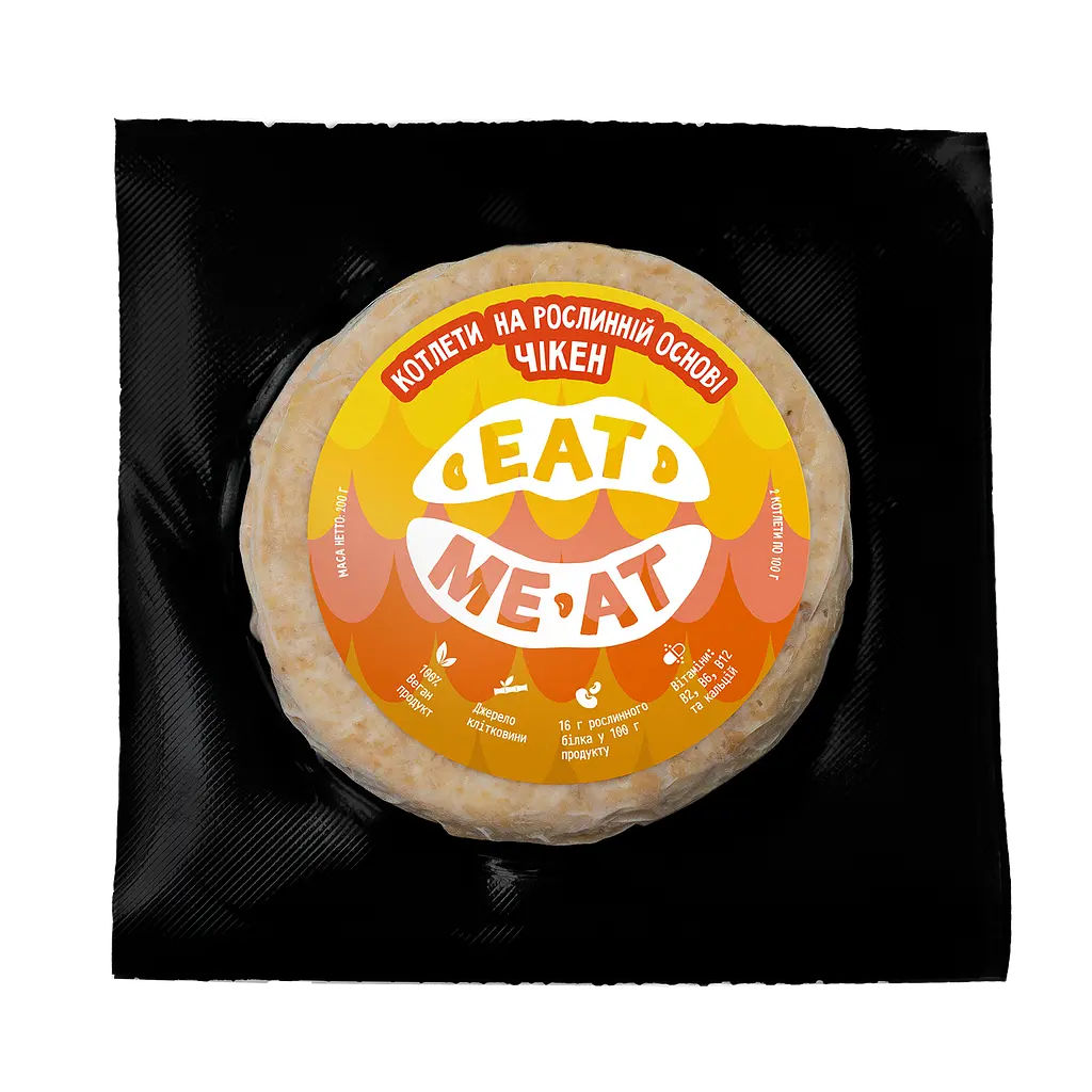Котлети Eat me at на рослинній основі "Чікен" 200 г - фото 2