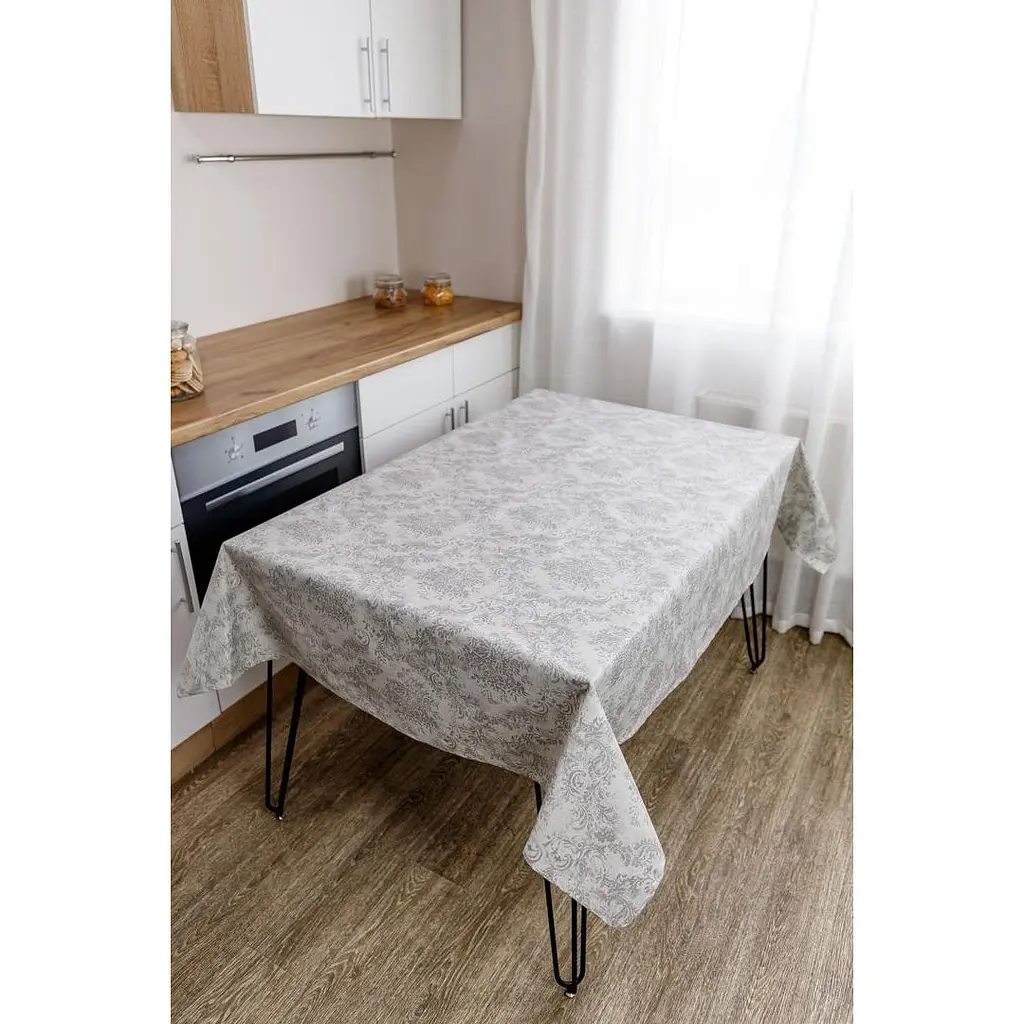 Скатерть Прованс Simfoni Версаль 220x136 см серая (33605) - фото 2
