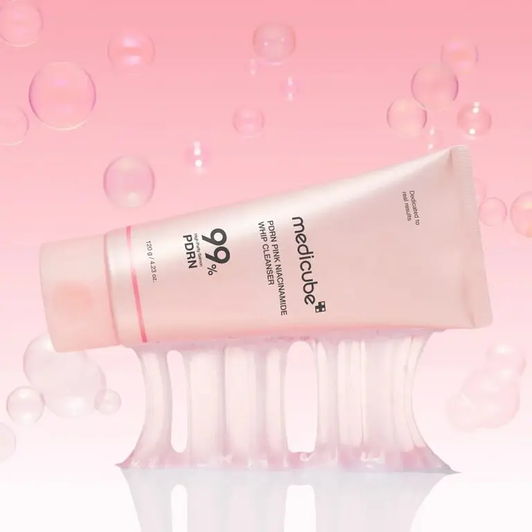 Пінка для вмивання з полінуклеотидами та ніацинамідом PDRN Pink Niacinamide Whip Cleanser Medicube 120 г - фото 3