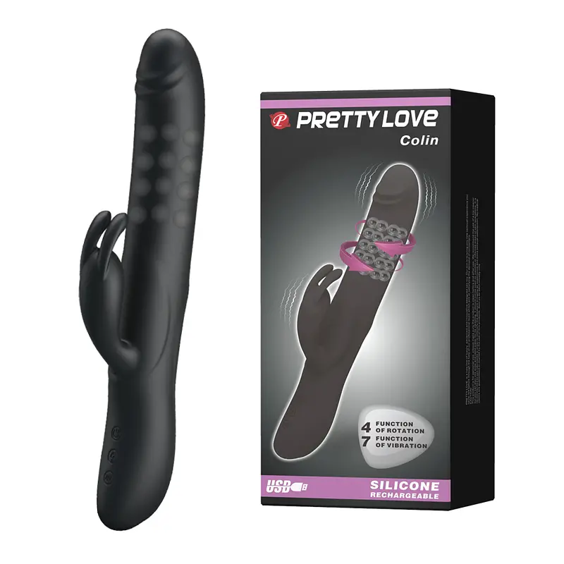 Вібратор PRETTY LOVE COLIN, USB, 7 vibration, 4 rotation PRETTY LOVE BI-014443 100623