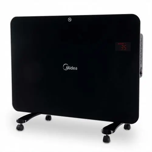 Конвектор Midea NDK15-15MR чорний, 1500W, настінний/підлоговий, закритий тип тену, площа обігріву 20 м²