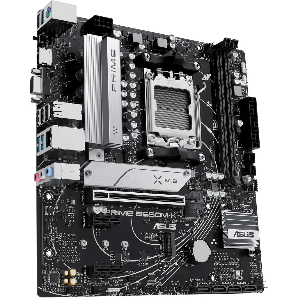 Материнская плата Asus Prime B650M-K sAM5 B650 2xDDR5 M.2 HDMI D-Sub mATX - фото 4