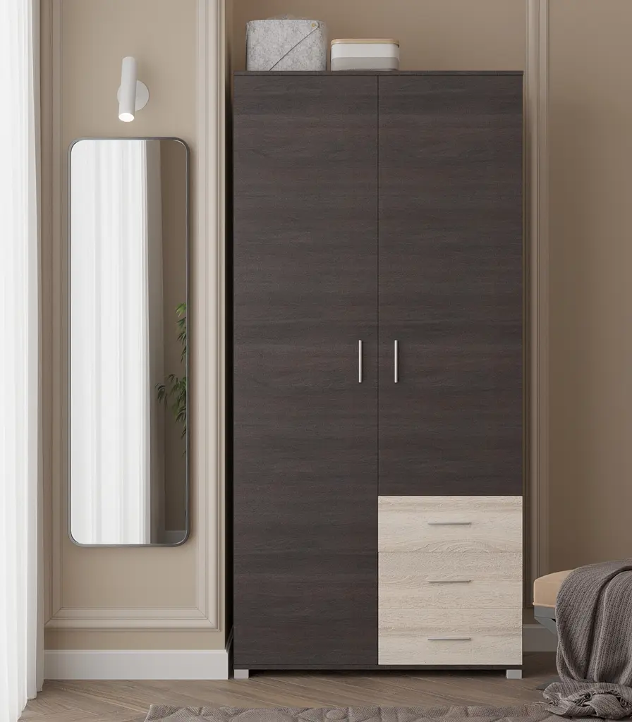 Шафа розстібна Еверест Бриз ШП-4 з ящиками Венге/Дуб молочний (DTM-2296) - фото 3