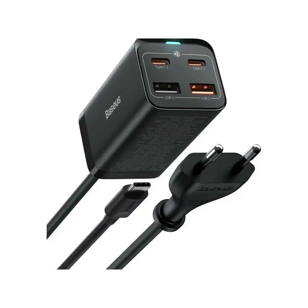 Мережевий зарядний пристрій Baseus GaN3 Pro Desktop Fast Charger 2U+2C 100W EU чорний (CCGP000101) CCGP000101 - фото 2
