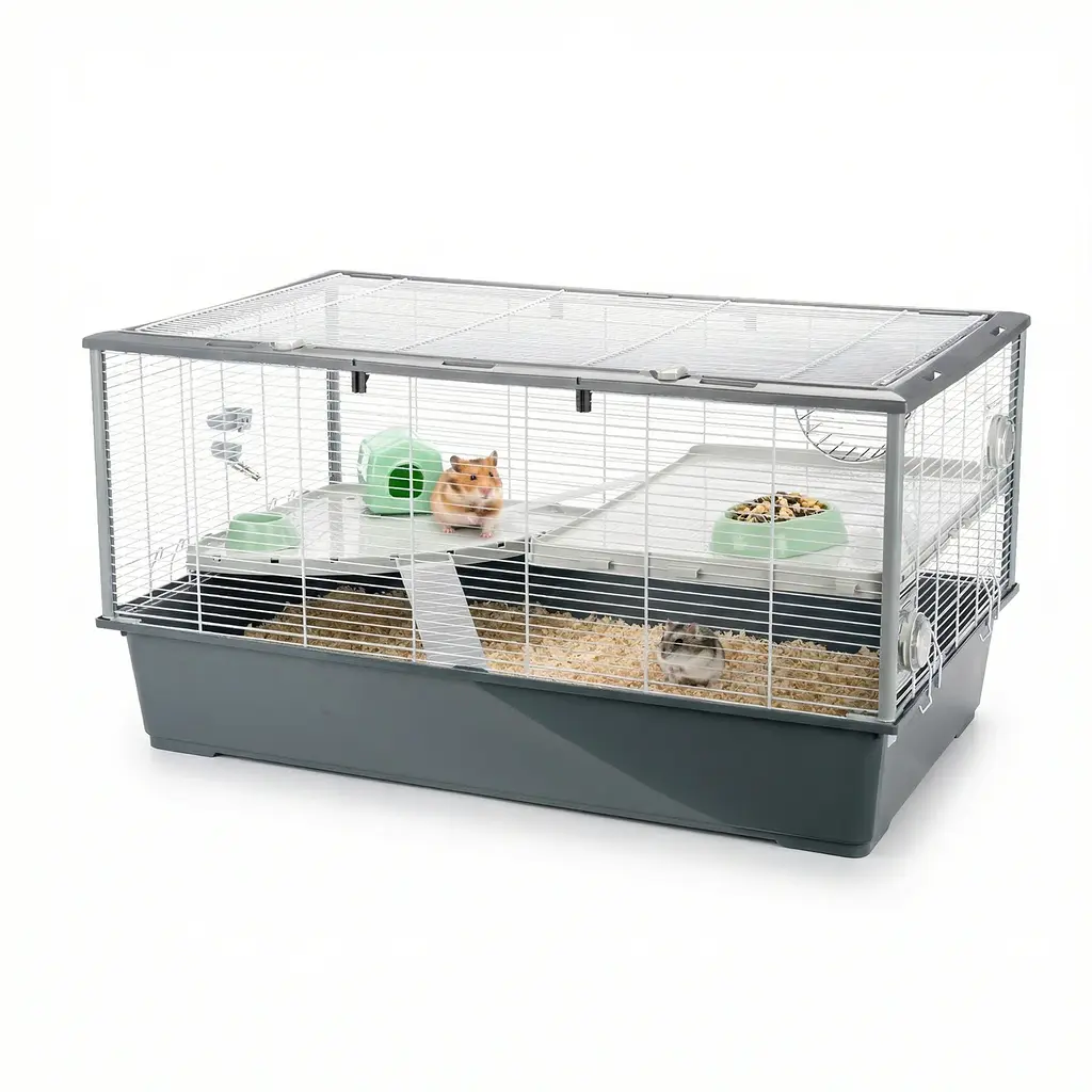 Клітка для гризунів Ferplast Criceti 100 з дахом, що відкривається, сіра 95x57x50 см 57011911 - фото 4