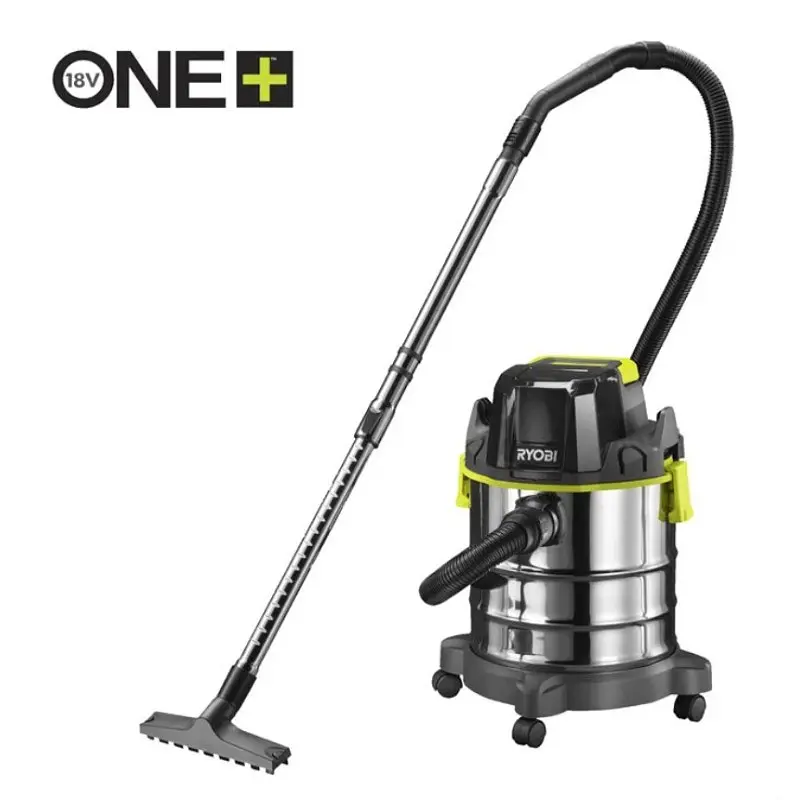 Пилосос акумуляторний будівельний RYOBI R18WDV-0 ONE+ (+ Всмоктуючий шланг, ручка, телескопічна штанга, насадка для підлоги, щіл - фото 2