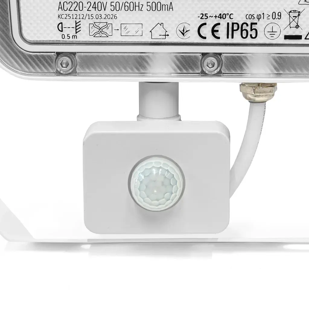 Прожектор Videx F5 100W 3000-5000-6500K з датчиком руху 230V White (VL-F5-100CW-S) - фото 6