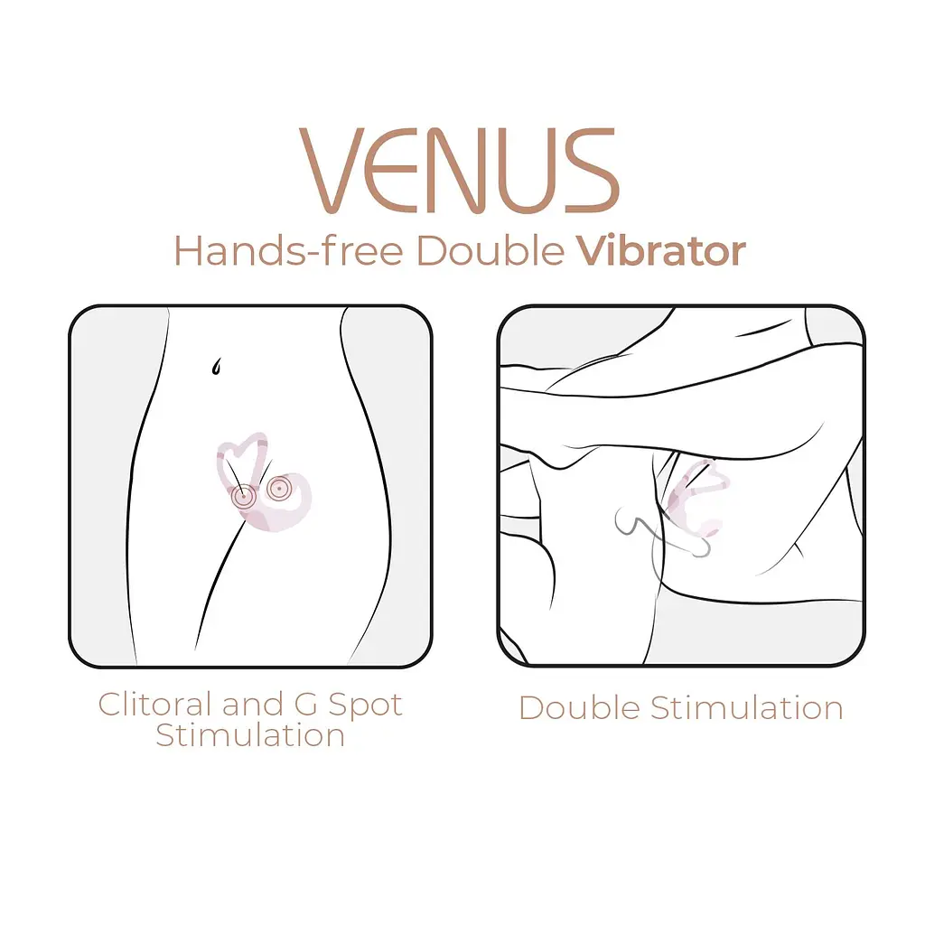 Смарт-вібратор для пар Adrien Lastic Venus + APP, подвійний, можна носити під одягом, 10 режимів - фото 8