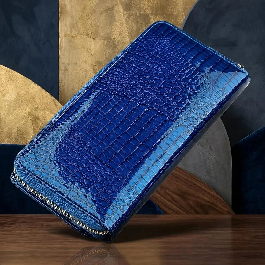 Гаманець жіночий ST Leather 18435 (S7001A) лакований синій - фото 3