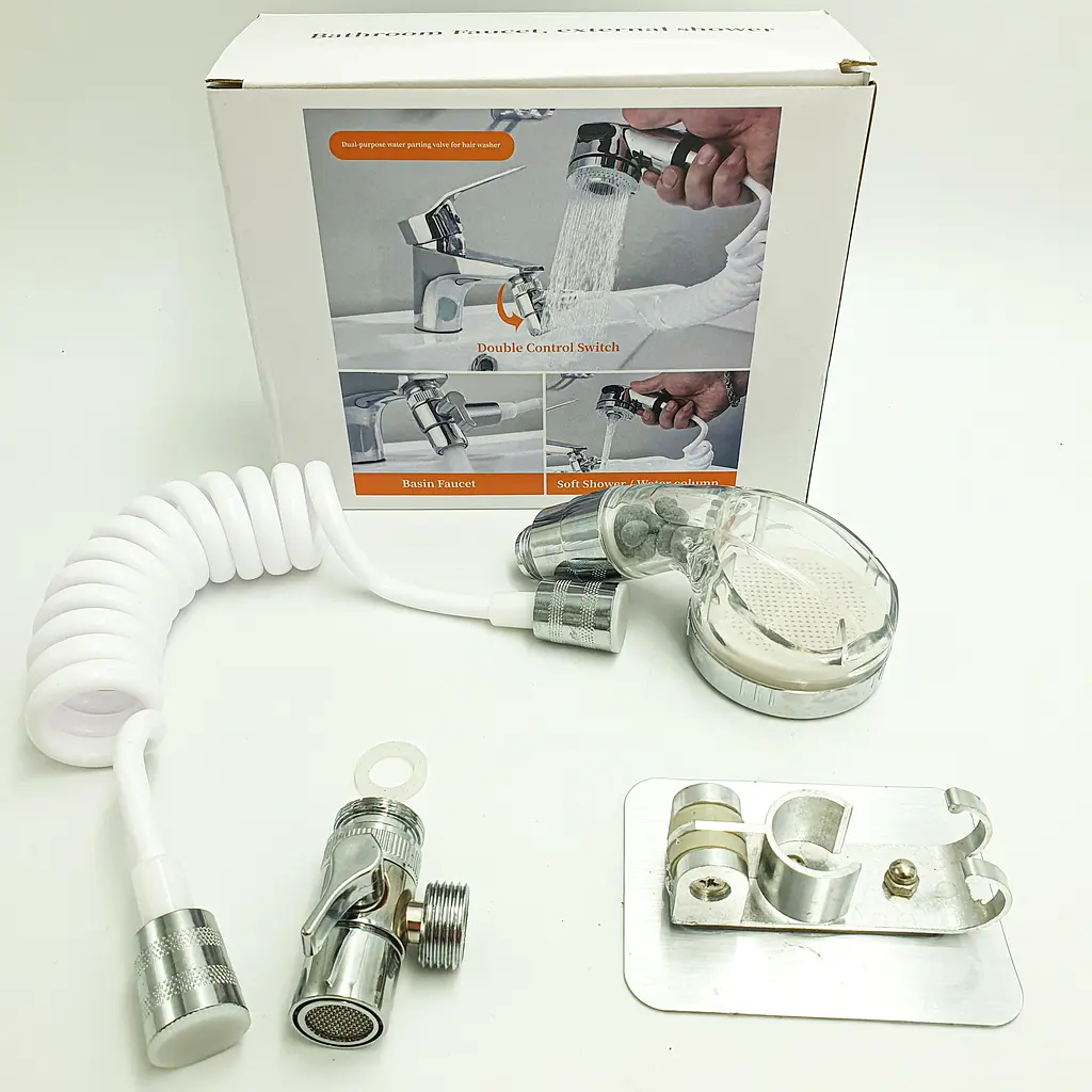 Душова система на умивальник душ із перемикачем на змішувач UKC Modified Faucet With external Shower - фото 7