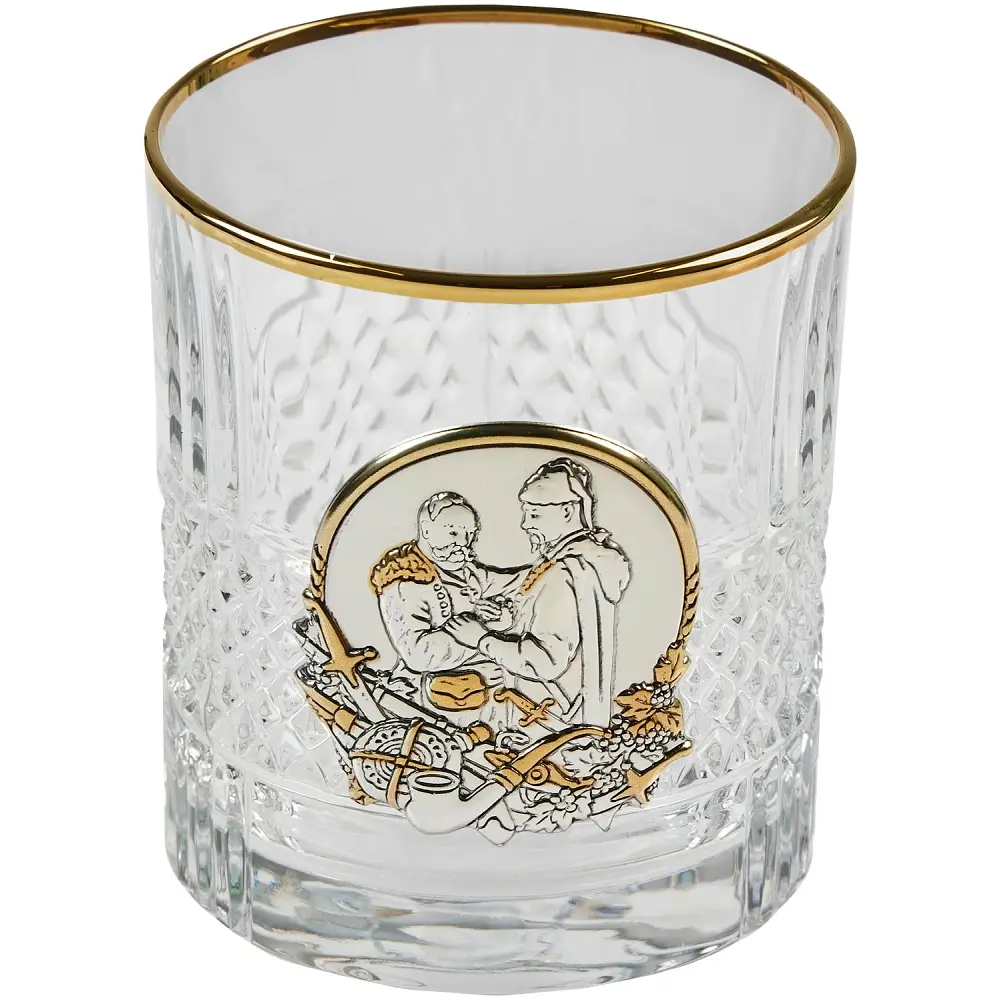 Подарочный набор стаканов для виски Boss Crystal "Гербовый с казаками" графин - фото 7