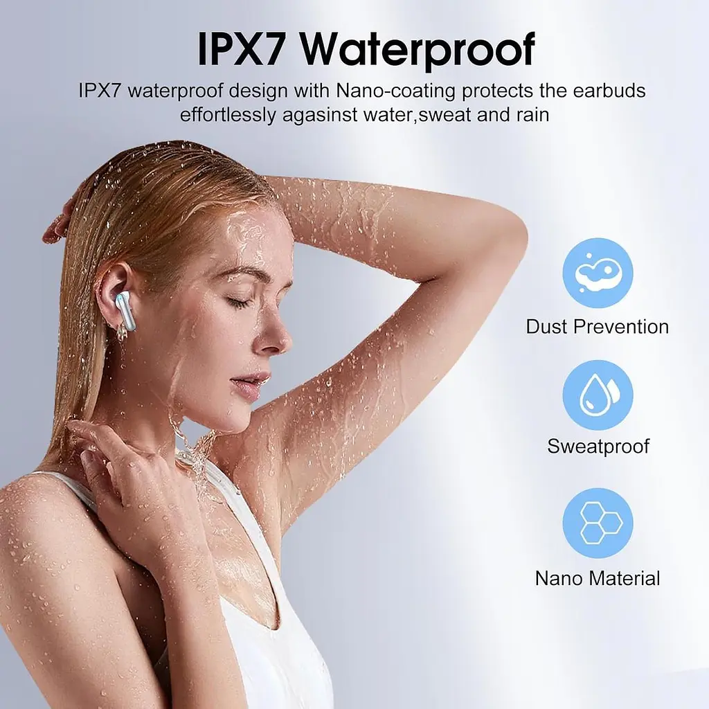 Bluetooth навушники 5.4 з ENC, LED-дисплеєм, захистом IP7 та до 40 год роботи - фото 7