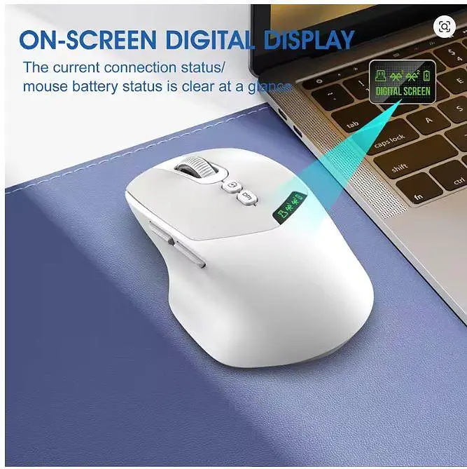Миша бездротова 2 режимна Apayado T02 Pro Dual Mode Wireless Mouse сіра - фото 8
