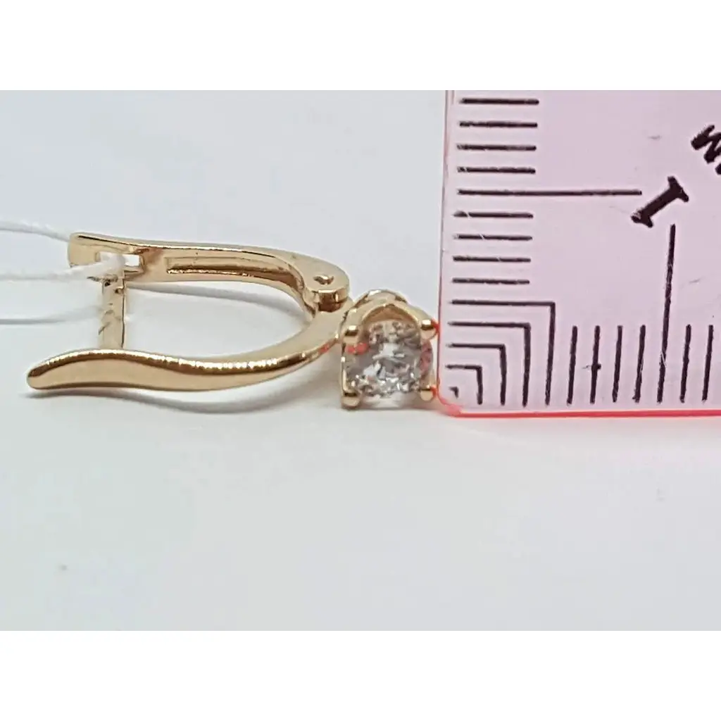 Золотые серьги Favoritum с фианитами. 211354 - фото 5