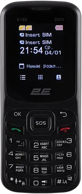 Телефон 2E E180 2023 Black UA UCRF - фото 4