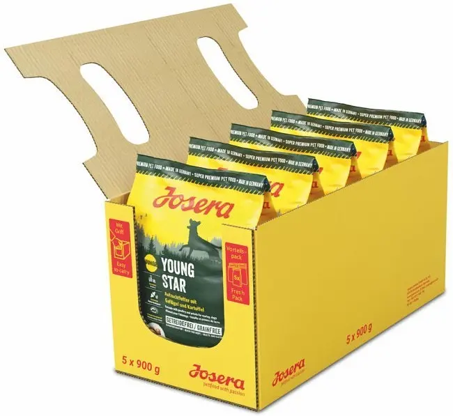 Упаковка сухого корму Josera Young Star для цуценят беззерновий 5 шт по 900 г (4032254745327)