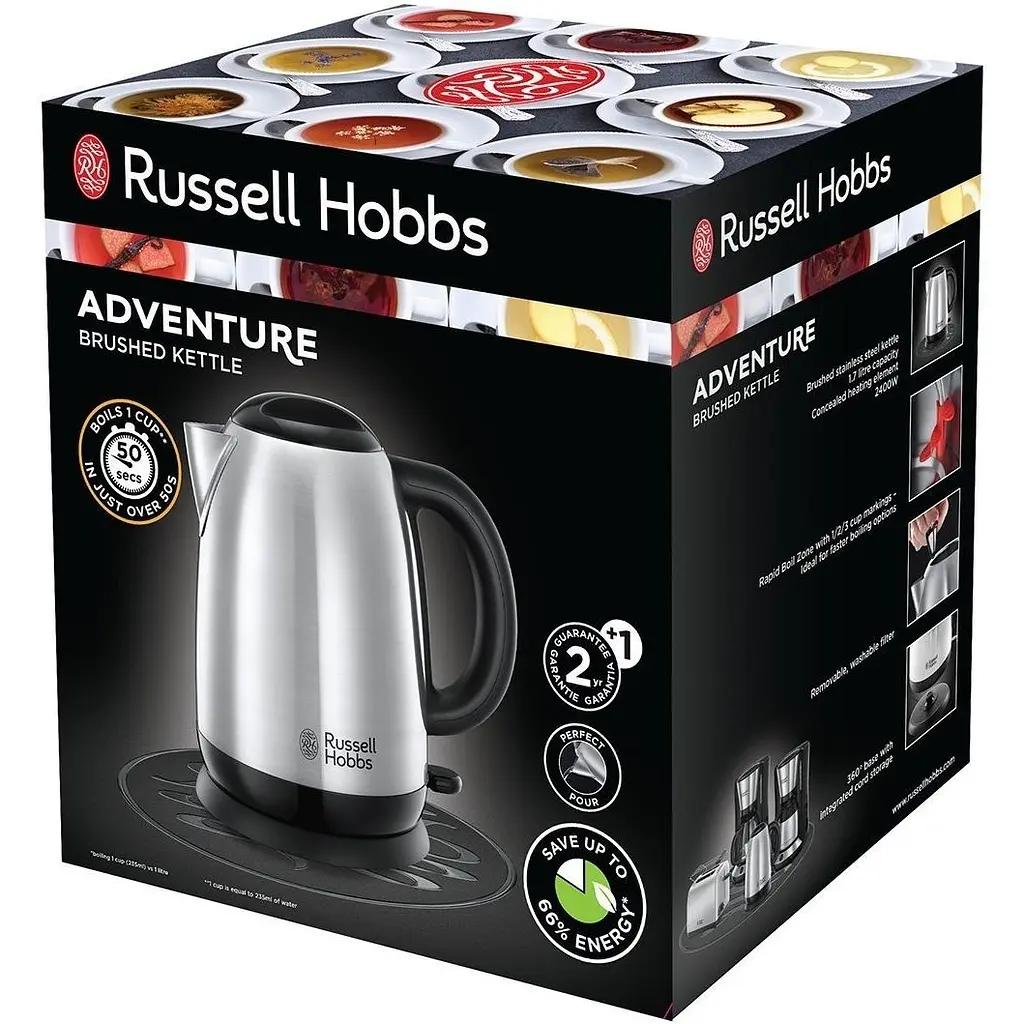 Електрочайник Russell Hobbs 23912-70 Adventure сріблястий 1.7 л (23655016001) - фото 2