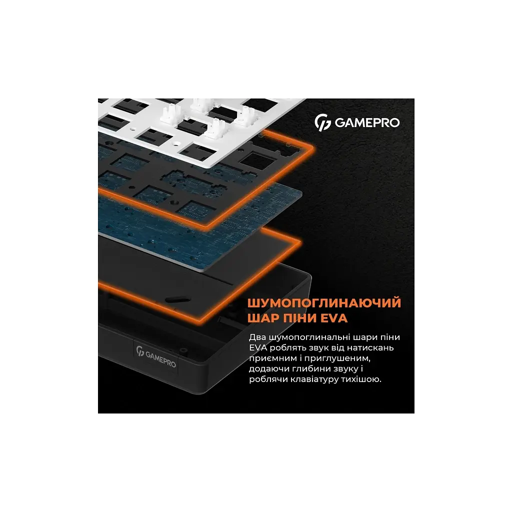Клавіатура GamePro MK130G Pro Outemu Red Switch Hot-Swap 60 RGB USB/Wireless/Bluetooth Black (MK130G Pro) - фото 8
