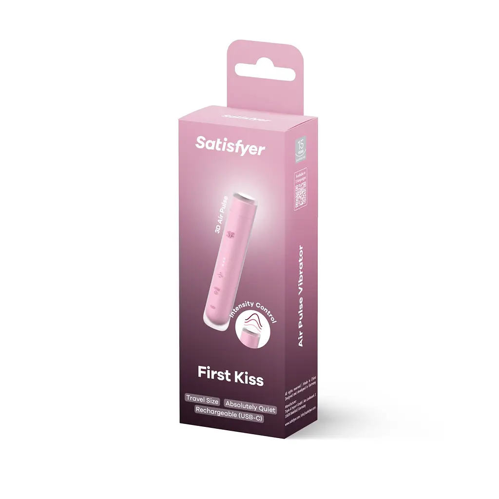 Вакуумний стимулятор клітора Satisfyer First Kiss рожевий - фото 5