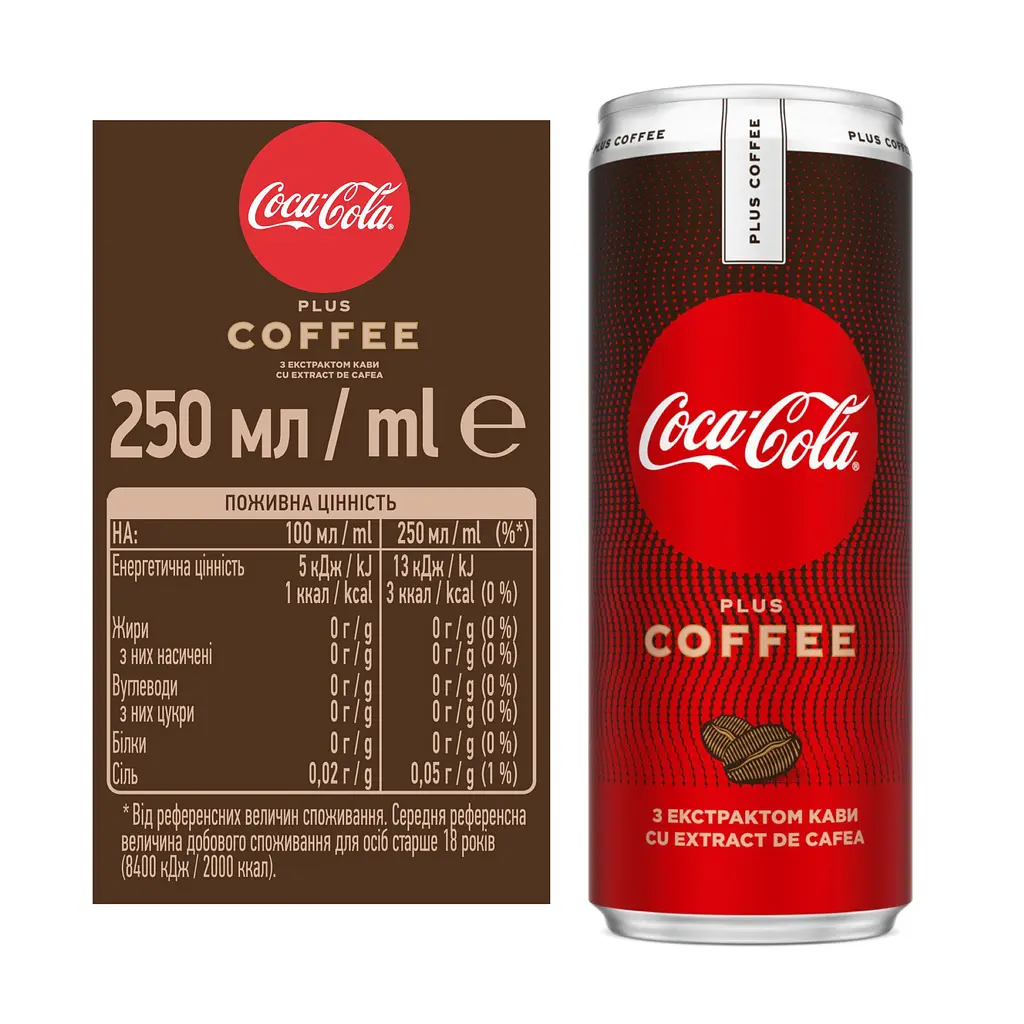 Напій Coca-Cola Plus Coffee 250 мл (800736) - фото 2