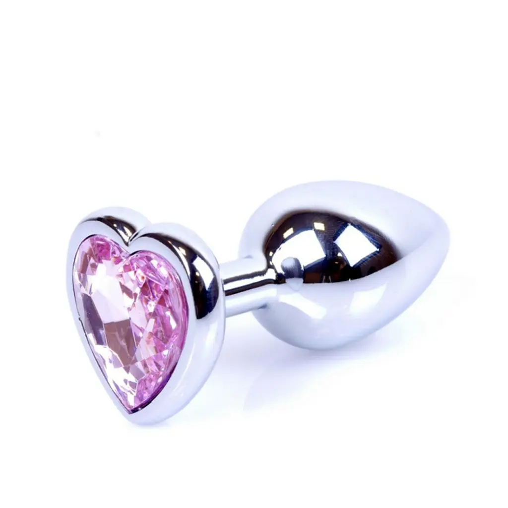 Анальна пробка Jewellery Silver Heart Plug сріблястого кольору - фото 2