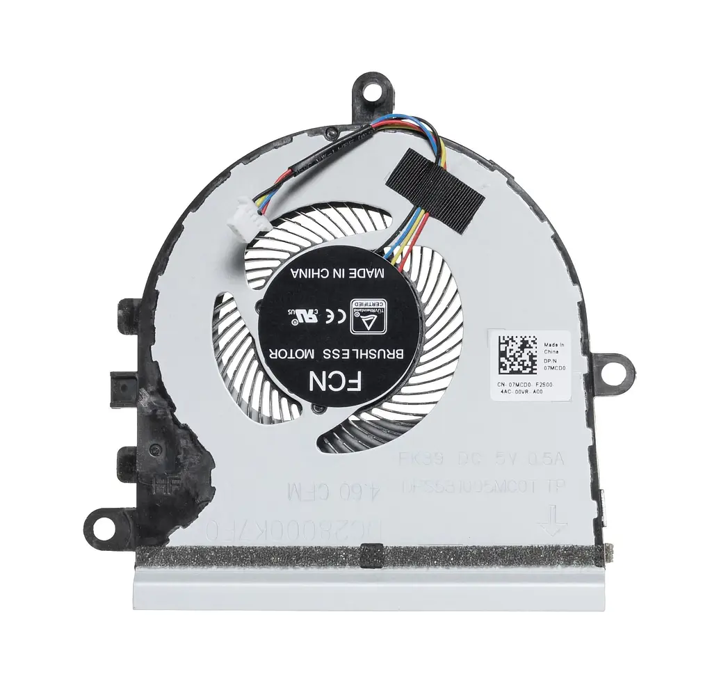 Вентилятор Dell кулер для моделей ноутбука Inspiron 3583, 3584, 3585, 5570, 5575, 5593, Vostro 3400, 3500 ver.1 (7MCD0/07MCD0) Dell, 5V, 4pin - фото 2