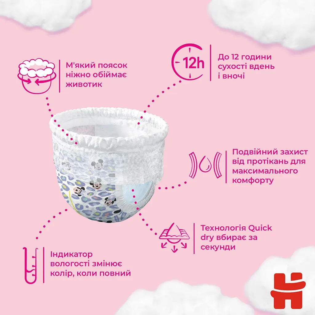 Подгузники-трусики для девочек Huggies Pants 3 (6-11 кг), 44 шт. - фото 3