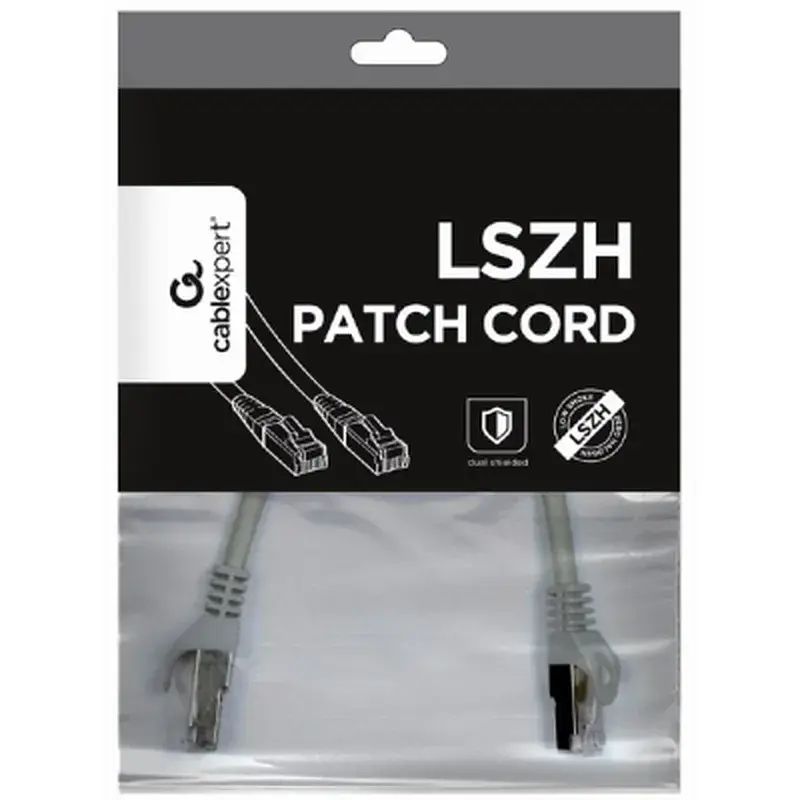 Патч-корд 0.25м S/FTP Cat 6A CU LSZH gray Cablexpert (PP6A-LSZHCU-0.25M) - фото 4