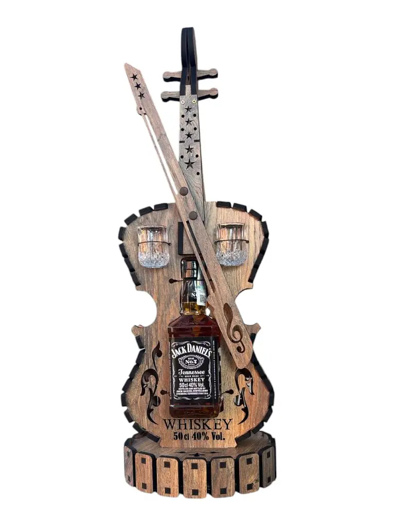 Сувенірна скрипка Джек Деніелс з чарками Подарунок Jack Daniel's Tennessee - фото 6
