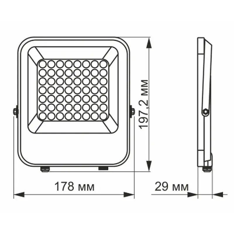 Прожектор Videx LED PREMIUM VIDEX F2 30W 5000K (VL-F2-305G) - фото 2