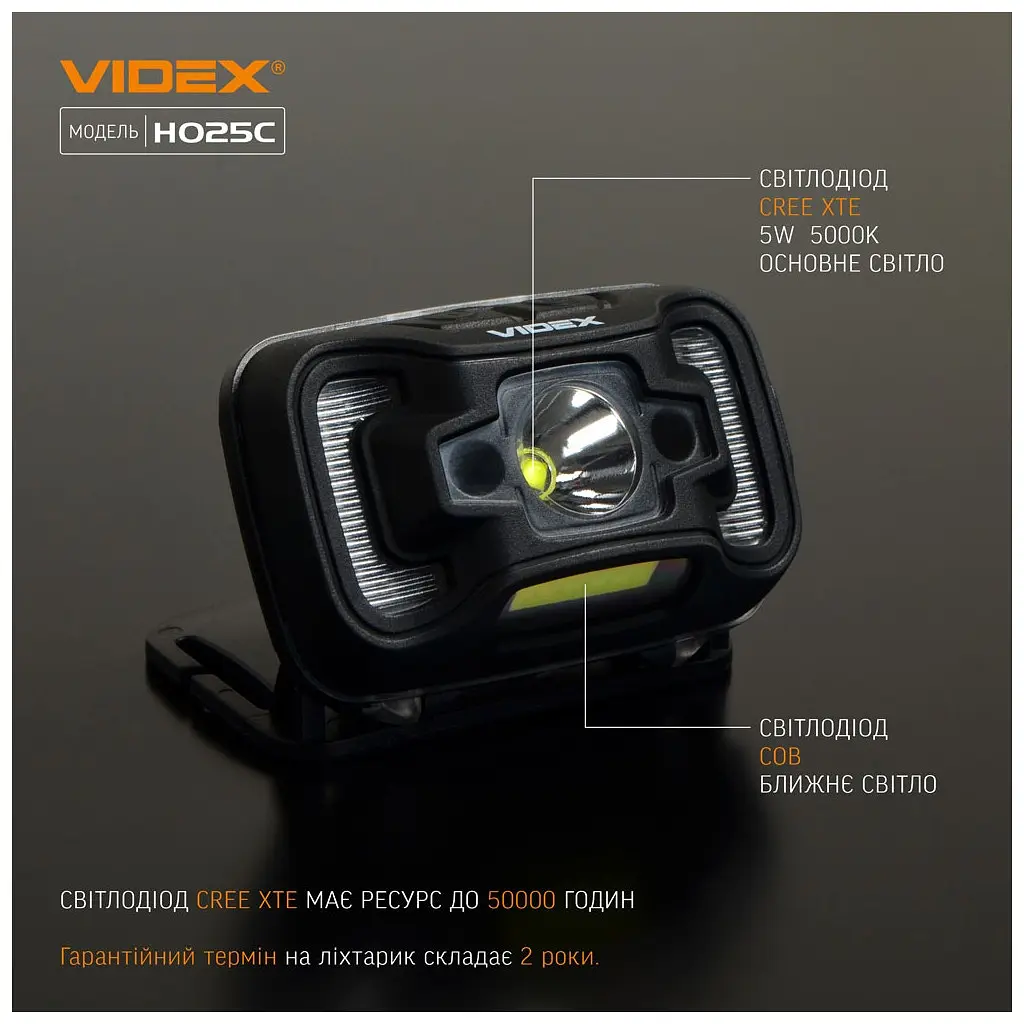 Ліхтар Videx 310Lm 5000K (VLF-H025C) - фото 5
